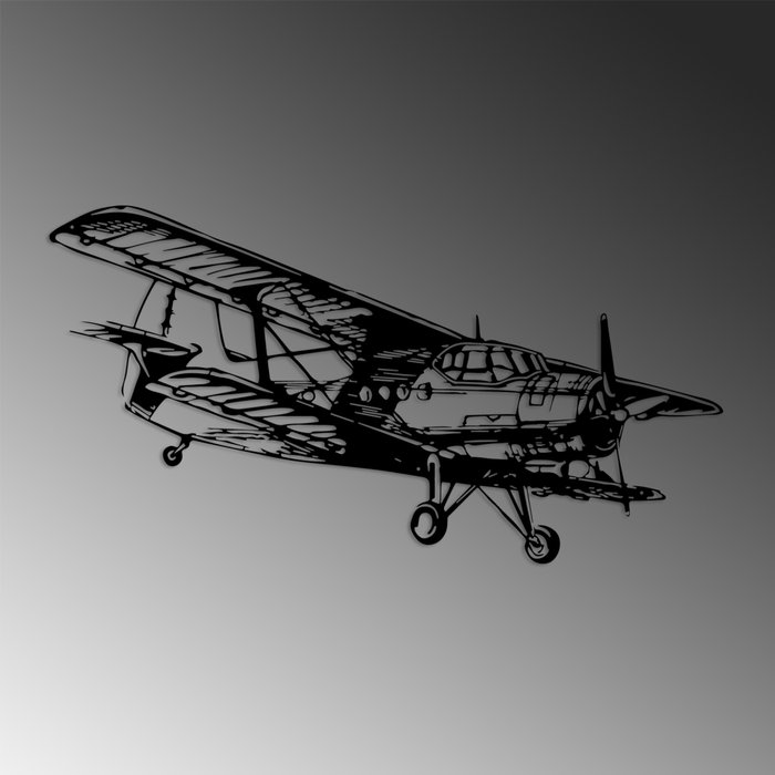 Wallity Aereo-1 Escultura de Pared Negra